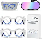 Hion Motion Sickness Glasses,Relieve Carsickness Airsickness Seasickness Glasses(2Pairs)