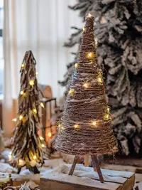 在飛比找松果購物優惠-掬涵樂園聖誕樹系列木質擺件抽象原創聖誕裝飾酒吧咖啡厛節日飾品