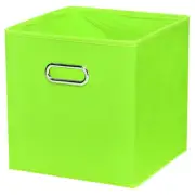 11"x11"x11" Foldable Storage Cube Bins Fabric Storage Organizer Bins Green