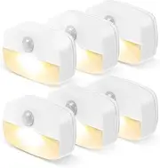 ZISUYU Motion Sensor Light Indoor Led Night Light Stick on Nightlight Battery Operated Lights for Toilet Closet Bathroom Bedroom Hallway Stair