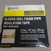 Closed Cell Foam Pipe Insulation Tape K-Flex 2”x 1/8”x 30' Self Adhesive USA
