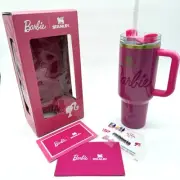 New Stanley 40 Oz Pink Barbie Cup Quencher Tumbler Limited Edition Collection