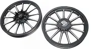 AEspares Front 19" Disk Brake Rear 18" Drum Brake Wheel Rim Compatible With Royal Enfield Classic