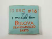 BULOVA 10 BRC Winding Stem Genuine NOS Factory Watch Replacement Part #16