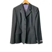 RJ Classics Hunt Show Coat Women’s 6L Gray Devon NWT Wool Plaid Show Equestrian