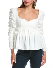 REVERIEE Sweetheart Peplum Top