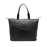 [Dolce & Gabbana] Dolce & Gabbana Crocodile-embossed Leather Tote Bag ONE SIZE BLACK