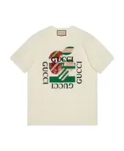 logo-embroidered sequin-detailed T-shirt M White