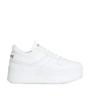 BLOCK SNEAKERS WITH WEDGE OUTSOLE in CALFSKIN 38,39,40,41 optical white