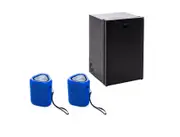 Kings Stayzcool 110L Upright Fridge Freezer -12V/24V - Reversible Door - Ute caravan boats camping picnic + 2x Bluetooth Speaker 5W