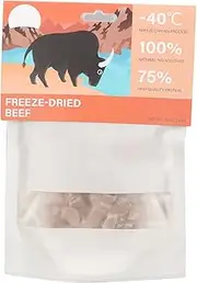 Freeze Dried Beef Pet Treats, Natural Freeze Dried Beef Healthy Rich in Trace Elements Dog Freeze Dried Food for Cats Dogs 40g