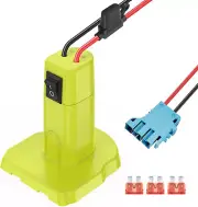 For Power Wheel Adapter for Ryobi 18V Battery Adapter with Fuse & Switch 12AWG