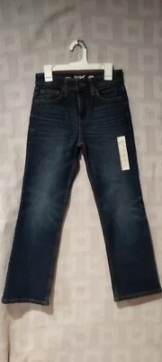 Boys Blue Jeans Cat And Jack Boot cut Size 10. W 24 Inseam 24 New stretch