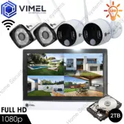 Wireless Home 2TB NVR Display Security Camera System Thermal Sensor