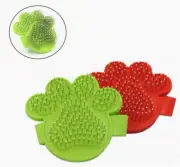Pet dog cat rubber grooming brush comb shower bath massage ,loop handle