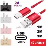 Braided USB C Type C to USB A Charger Cable Charging Data Cord For Android Apple