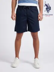 U.S. Polo Assn. Blue Mens Linen Blend Deck Shorts (E18085) | $138