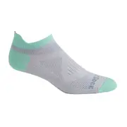 Wrightsock Coolmesh II Tab Lt Grey/Lucite Womens Running Active Socks
