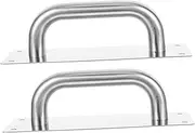 DOITOOL 2pcs Stainless Steel Fire Door Handle Set Sliding Door Hardware Push Pull Plate Child Safety Modern Design