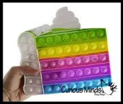 1 Birthday Cake Theme Large Bubble Pop Game - Silicone Push Poke Bubble Wrap Fid