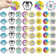 Desyeryamimi 48 Pack Mini Fidget Spinners Bulk Toys for Kids 3 4 5 6 7 8 9 Party Favors Goodie Bags Stuffers Birthday Return Gifts Classroom Rewards Prize Box, Treasure Box