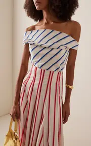 [Rosie Assoulin] Exclusive Can't Bare It Off-The-Shoulder Cotton Top
