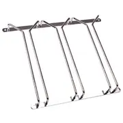 Bartender 28cm Triple Stemware Hanging Wine/Glass Rack/Holder/Organiser/Storage