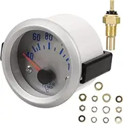 Beatifufu Water Temperature Indicator 12v Car/Truck/Boat Glass Gauge Led Pointer Precise Durable