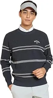 [Callaway] C25118101 Men's Crew Neck Knit (Striped Pattern) / Golf