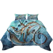 Dragon and Fantasy Creatures Art Icy Depths Coverlet