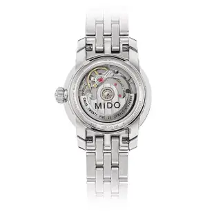 【MIDO 美度】官方授權 Baroncelli 羅馬機械女錶-25mm(M0390071101300)