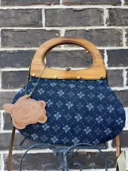 NWT Patricia Nash Mirabella Frame Satchel Crossbody Dark Denim