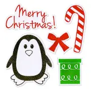 Sizzix Framelits Penguin & Candy Cane.set #658210 Retail $29.99 5 PK with stamps