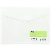 J.Burrows A4 Recycled Button Document Wallet White