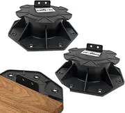 Pedestal Decking – Adjustable Height Wood Slab Supports, Plate Bearing Pedestal | Durable Slab Shed Base System, Outdoor Flooring Support, Substructure Kit for Deck Building