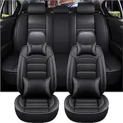 Interior Accessories Leather Front and Rear Full Set Car Interior Accessories Seat Covers and Cushions for Ford for Expedition F-150(Style 23-9pcs)
