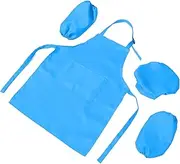 BRIGHTFUFU 1 Set Apron with Adjustable Straps Chef Hat Sleeve for Boys and Fun Cooking Baking Painting Costume Safe for Ages for Creative Activities