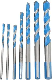 Carbide Drill Bit Set Spiral Drilling Blue Coating 3-12 for Ceramic Wall Concrete Wood