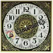 Square Metal Clock Dial Roman and Arabic