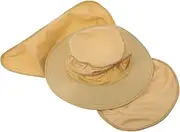 Gogogmee Summer Sun Cap Face Mask Soft and Comfortable Bucket Hat for Men Uv for Outdoor Activities Khaki