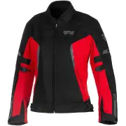 Vega Ladies Black Red Waterproof Textile Jacket