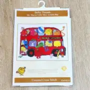 Little Miss, Mr. Men London Bus New Unfinished cross stitch pattern Sealed