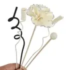5Pcs Carnation Fragrance Diffuser Rattan Reed Sticks Bathroom No Fire Aroma Home