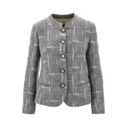 [EMPORIO ARMANI] EMPORIO ARMANI Devoré wool-blend jacket Woman 46 46 Grey