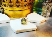Genuine 925 Sterling Silver Lemon Quartz Gemstone Ring Size 9