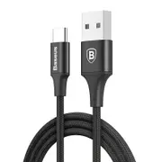 2A Led Light Usb Type C Fast Charging Cable 2M For Xiaomi 6 Samsung S8 Oneplus 5 Black