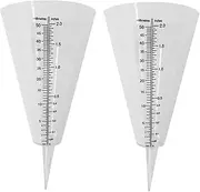 TOYANDONA 2Pcs Transparent Cone Rain Gauge Dual Scale Rainfall Measuring Cup for Outdoor Use Easy to Read Rain for Farming and Meteorological Studies