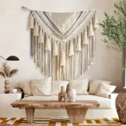 Large Macrame Wall Hanging - Boho Tapestry, Handmade Woven Art for Living Room