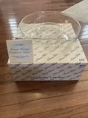 Princess House Etched Crystal Chip and Dip Bowl Retired #401 New In Box