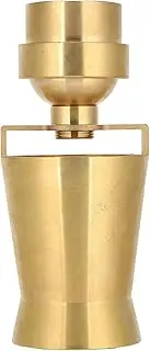 Brass Ice Tower Nozzle for Pond and Fountains, 1.5 Inch Internal Thread, Easy to Install, Adjustable Spray Size for Lively Full Water Mode, Golden Blue Red Tower Effect with Ligh